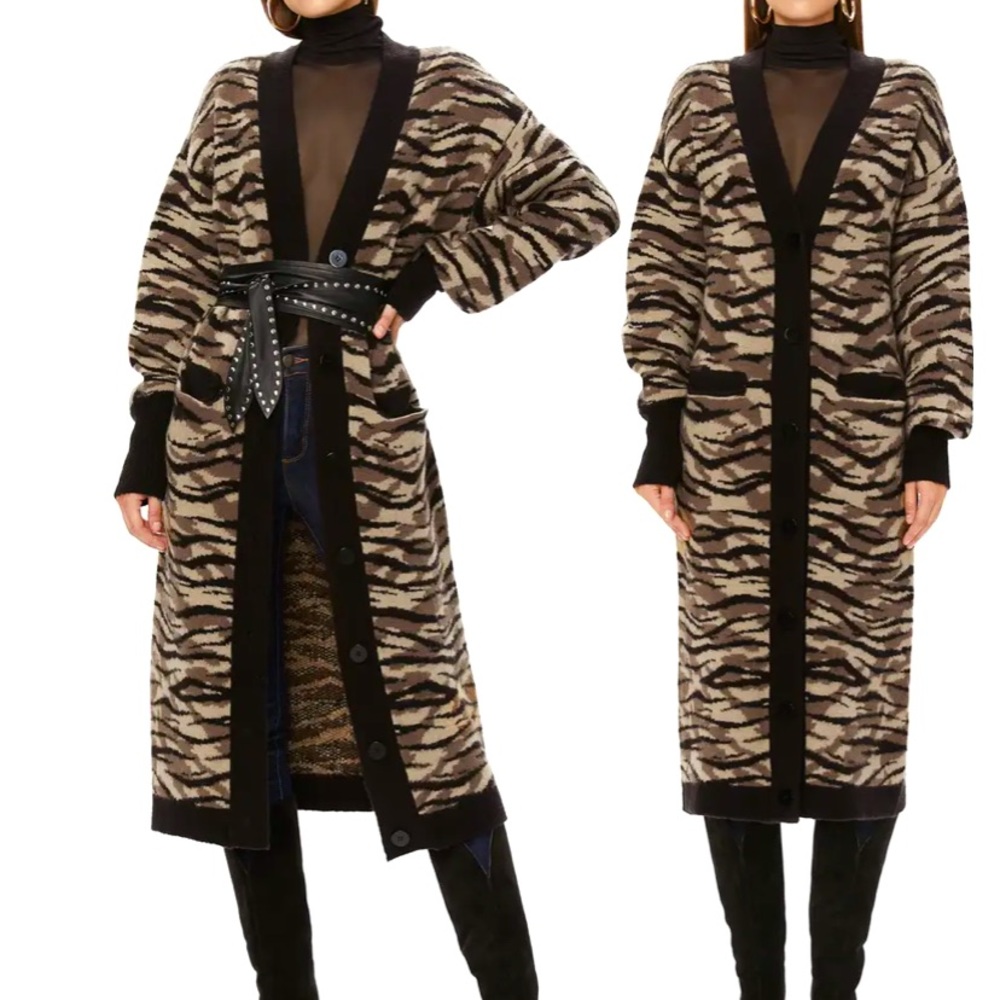AFRM Zebra Camo Tristen Cardigan